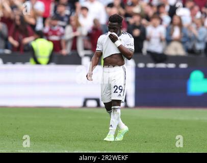 Londra, Regno Unito. 21st maggio, 2023. Durante la partita della Premier League al London Stadium, Londra. Il credito dell'immagine dovrebbe essere: Paul Terry/Sportimage Credit: Sportimage Ltd/Alamy Live News Foto Stock