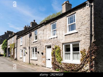 Shawl Terrace, cottage in pietra a Leyburn, North Yorkshire, Inghilterra, Regno Unito Foto Stock