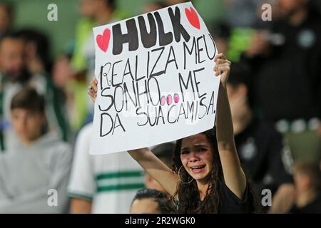 20th maggio 2023: Stadio Couto Pereira, Curitiba, Paraná, Brasile: Calcio brasiliano Della A-League, Coritiba contro Atlético Mineiro; tifosi di Coritiba Foto Stock