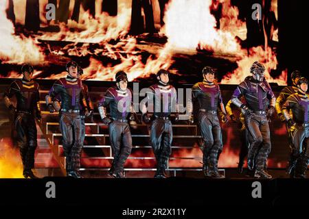 Cluj Napoca, Romania. 18th maggio, 2023. Michael Flatley's Lord of the Dance: 25 anni di ovazioni in piedi, Cluj-Napoca, 18 maggio 2023 (Foto di Flaviu Buboi/NurPhoto) Credit: NurPhoto SRL/Alamy Live News Foto Stock