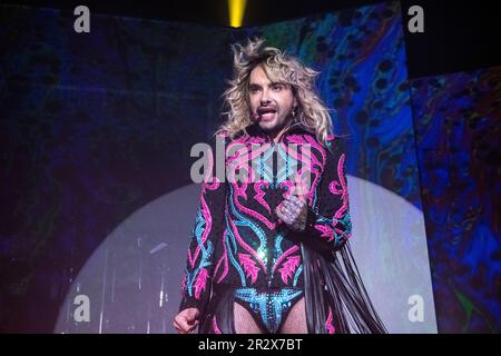 Tokio Hotel che si esibisce alla Sala Apolo, Barcellona, 12 maggio 2023. Fotografo: ALE Espaliat Foto Stock