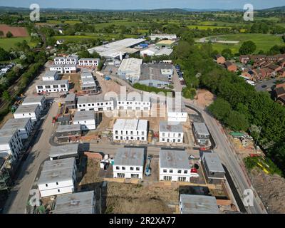 Hereford UK - costruzione di alloggi modulare sito di 120 affitti acquistabili e case di proprietà condivise da Stonewater su un sito di sviluppo brownfield Foto Stock