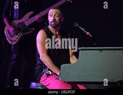 Sunrise FL, Stati Uniti. 20th maggio, 2023. Camila si esibisce durante il concerto di Uforia Amor A la Musica presso la FLA Live Arena il 20 maggio 2023 a Sunrise, Florida. Credit: Mpi04/Medi Punch/Alamy Live News Foto Stock