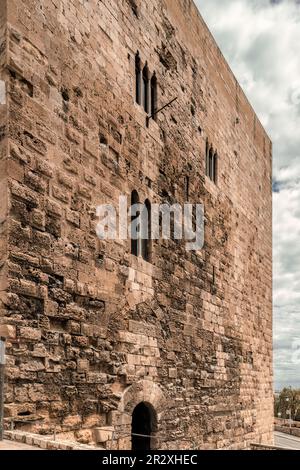 Torre del Praetorio o Castello del Re, Museo di storia locale, Plaza del Rey a Tarragona. Torre romana, costruita nel 73 d.C. c. Catalogna, Spagna. Foto Stock