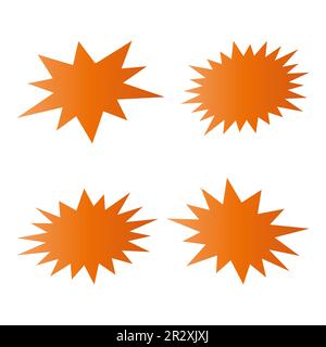 Set di stelle del parlato a raffica, illustrazione vettoriale Illustrazione Vettoriale