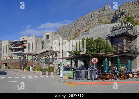 Stazione a valle della funivia per Table Mountain, Città del Capo, Capo Occidentale, Capo Occidentale, Sud Africa Foto Stock