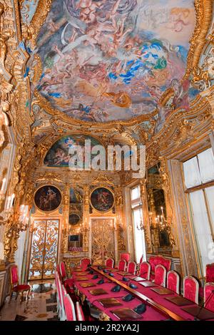 Sala degli specchi, Europa, Palazzo Carrega Cataldi, Galleria degli specchi, Sala dorata, Centro storico di Genova, Liguria, Italia Foto Stock