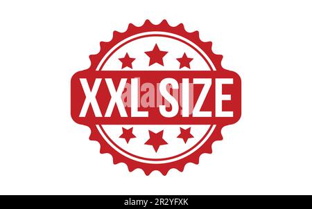 Rosso XXL dimensione gomma timbro sigillo vettore Illustrazione Vettoriale