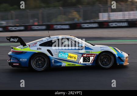 Nuerburg, Germania. 18th maggio, 2023. Nuerburgring, Germania, 21. 2023 maggio; 24 ore di gara al Nuerburgring, #169 PORSCHE 911 GT3 Cup piloti, Dylan Pereira, R. Chrzanowski, K. Jodexsni e P. Scharmach. Finito come secondo classificato nella classe Cup2 - (foto e copyright - Gerard T'Serstevens/ATP images) (SERSTEVENS Gerard/ATP/SPP) Credit: SPP Sport Press Photo. /Alamy Live News Foto Stock