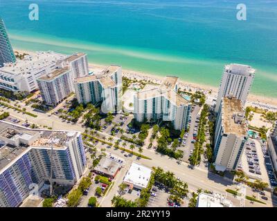 Veduta aerea di Hallandale Hollywood Beach FL estate 2023 Foto Stock