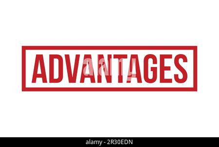 Red vantaggi timbro timbro gomma Seal Vector Illustrazione Vettoriale