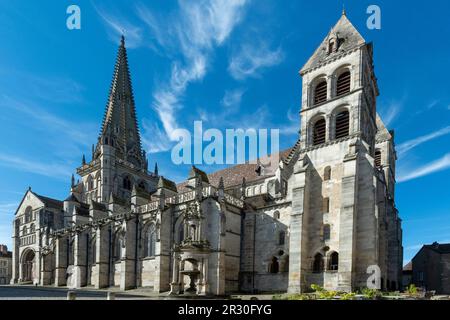 Esecuzione automatica . Cattedrale di Saint Lazare . Parco naturale regionale Morvan. Saone et Loire. Bourgogne Franche Comte. Francia Foto Stock