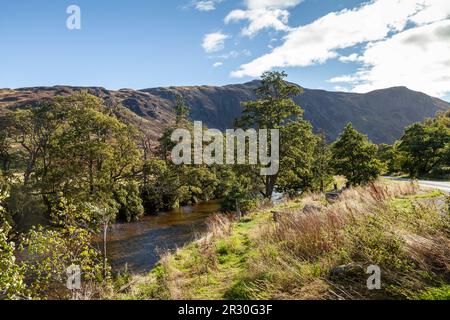 Dun Mor Hill visto da SMA' Glen, Perth e Kinross, Scozia Foto Stock