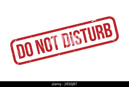 Non disturbare vettore guarnizione timbro in gomma Illustrazione Vettoriale