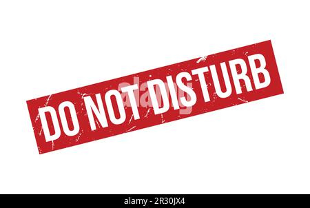 Vettore di tenuta timbro in gomma rosso non disturbare Illustrazione Vettoriale