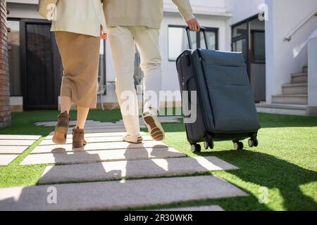 Felice giovani cinesi coppia in vacanza Foto Stock