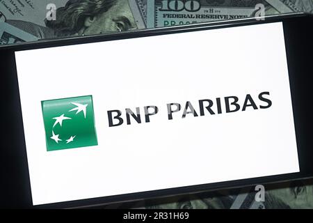 Editoriale di BNP Paribas. BNP Paribas è un gruppo bancario internazionale francese Foto Stock
