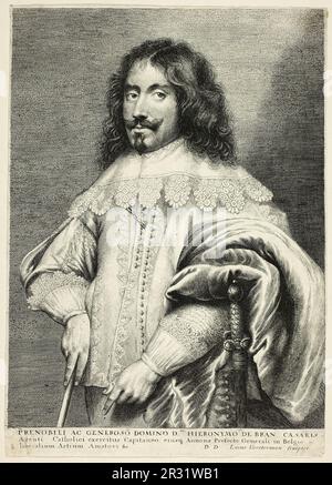 Jeronimo de Bran Data: c. 1615–75 artista: Lucas Emil Vorsterman (fiammingo, 1595-1675) dopo Jan Lievens (olandese, 1607-1674) Foto Stock