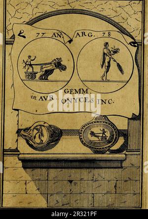 'Dactyliothecae, seu Annulorum sigillarium quorum priscos tam Graecos quam Romanos usus, ex ferro, aere, argento & auro requestuarii ... Collectis aliunde & ineditis & editis anulorum figuris auctior;" (1695) Foto Stock