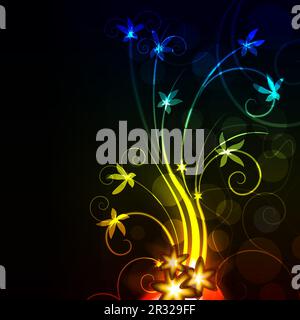 Sfondo floreale brillante Foto Stock