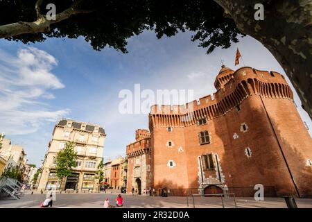 Castellet, XIV secolo, (Museo catalano delle arti e delle tradizioni popolari), Perpignan, Pirenei orientali, Francia, europa. Foto Stock