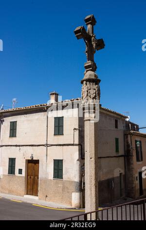 Creu dels Morts, siglo XVI, Sineu, Maiorca, isole Baleari, Spagna, Europa. Foto Stock