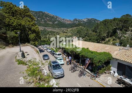 Restaurante può Tomeu, valle de Oriente, Sierra de Tramuntana, Maiorca, isole Baleari, Spagna. Foto Stock