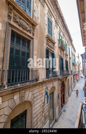 CAN San Simón, tendencia historicista renacentista, obra de Miquel Ferrà, realizado entre 1854 y 1856, Palma, Mallorca, Isole baleari, Spagna. Foto Stock