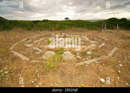 Dolmen de S'Aigua Dolça, 1750 antes de Jesucristo.Artà.Mallorca.Islas Baleares. España. Foto Stock