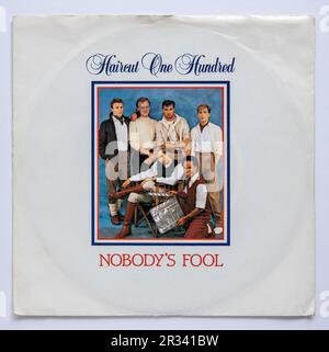 Copertina della versione singola da sette pollici di Nobody's Fool by Haircut One Hundred, pubblicata nel 1982 Foto Stock