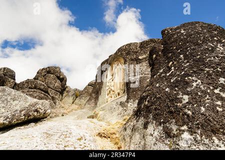 Senhora da Boa Estrella, Pico de La Torre, la Serra da Estrela, Beira Alta, Portogallo, Europa. Foto Stock