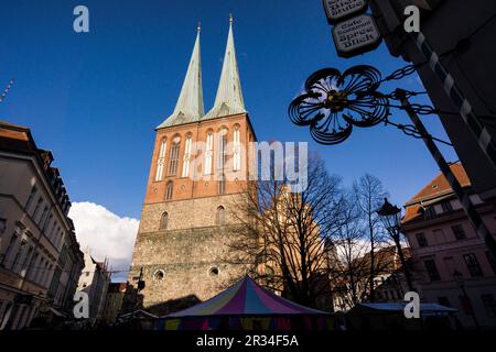 iglesia de San Nicolas, siglo XIII, Berlino, Alemania, europa. Foto Stock