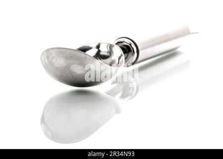 Paletta per gelato in acciaio inox Foto Stock