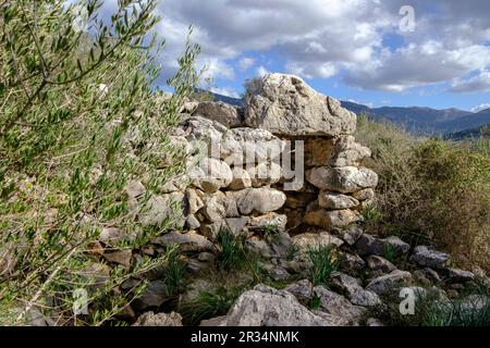 Talaiot, Son Ferrandell-Son Oleza, i milenio a C., Valldemossa, Mallorca, Isole Baleari, spagna. Foto Stock