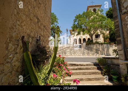 Parroquia de Nuestra Señora del Carmen, es Capdellà, Calviá, Mallorca, Isole Baleari, Spagna. Foto Stock