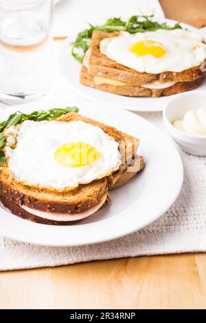 Croque Madame Foto Stock