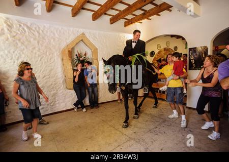 Caragol de Santa Clara, Fiestas de Sant Joan. Ciutadella. Minorca, Islas Baleares, España. Foto Stock