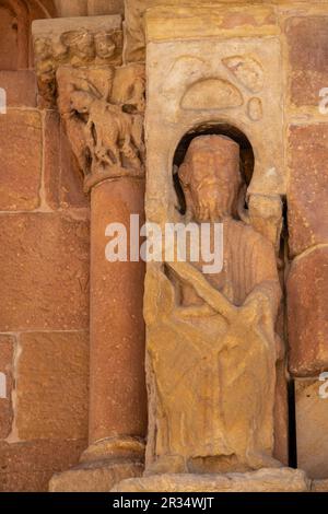 Alfonso VIII, Iglesia de Santo Domingo, romanico, siglo XII, Soria, Comunidad Autónoma de Castilla, Spagna, Europa. Foto Stock