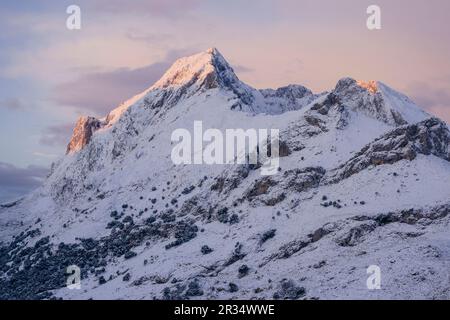 Macizo del Puig Major1436 metropolitane, Escorca, sierra de Tramontana, Mallorca, Islas Baleares, España, Europa. Foto Stock