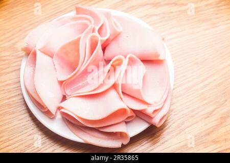 Le fette di prosciutto Foto Stock