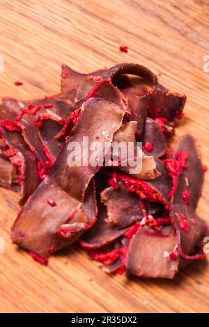 Basturma - carne di maiale carne essiccata Foto Stock