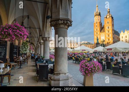 Basilica de Santa María -iglesia de la Asunción de la Santísima Virgen María-, estilo gotico, Cracovia,Polonia, Europa orientale. Foto Stock
