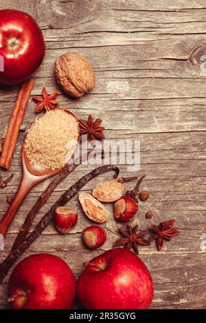 Torta di mele aroma Foto Stock