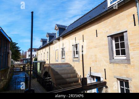 Mulino di mais storico a Valkenburg, Paesi Bassi Foto Stock