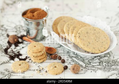 Biscotti al tè Chai e spezie Chai Foto Stock