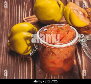 Marmellata di mele cotogne Foto Stock