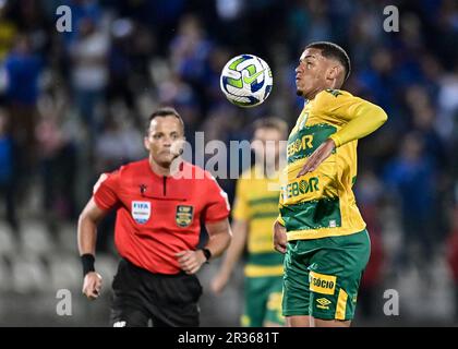 Sete Lagoas, Brasile. 22nd maggio, 2023. DENILSON di Cuiaba, durante la partita tra Cruzeiro e Cuiaba, per la Serie A 2023 brasiliana, allo Stadio Arena do Jacare, a Sete Lagoas il 22 maggio. Foto: Gledston Tavares/DiaEsportivo/Alamy Live News Credit: DiaEsportivo/Alamy Live News Foto Stock