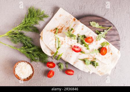 Armeno sottile pane pita Foto Stock