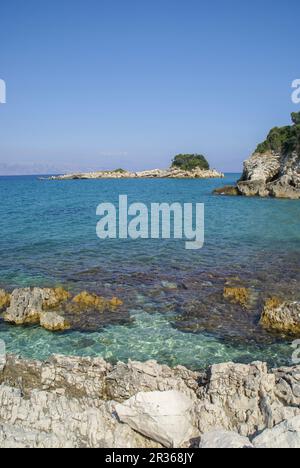 Cap Drastis - pittoresca costa vicino a Sidari, Korfu, Grecia Foto Stock