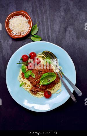 Spaghetti à la bolognese Foto Stock